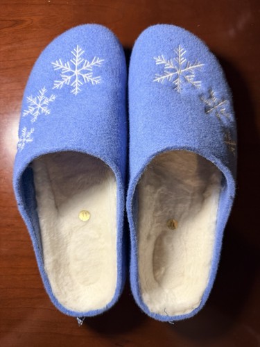 Felt clogs slippers - felt, blue