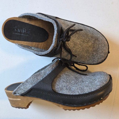Sanita grey felt leather lace - felt,